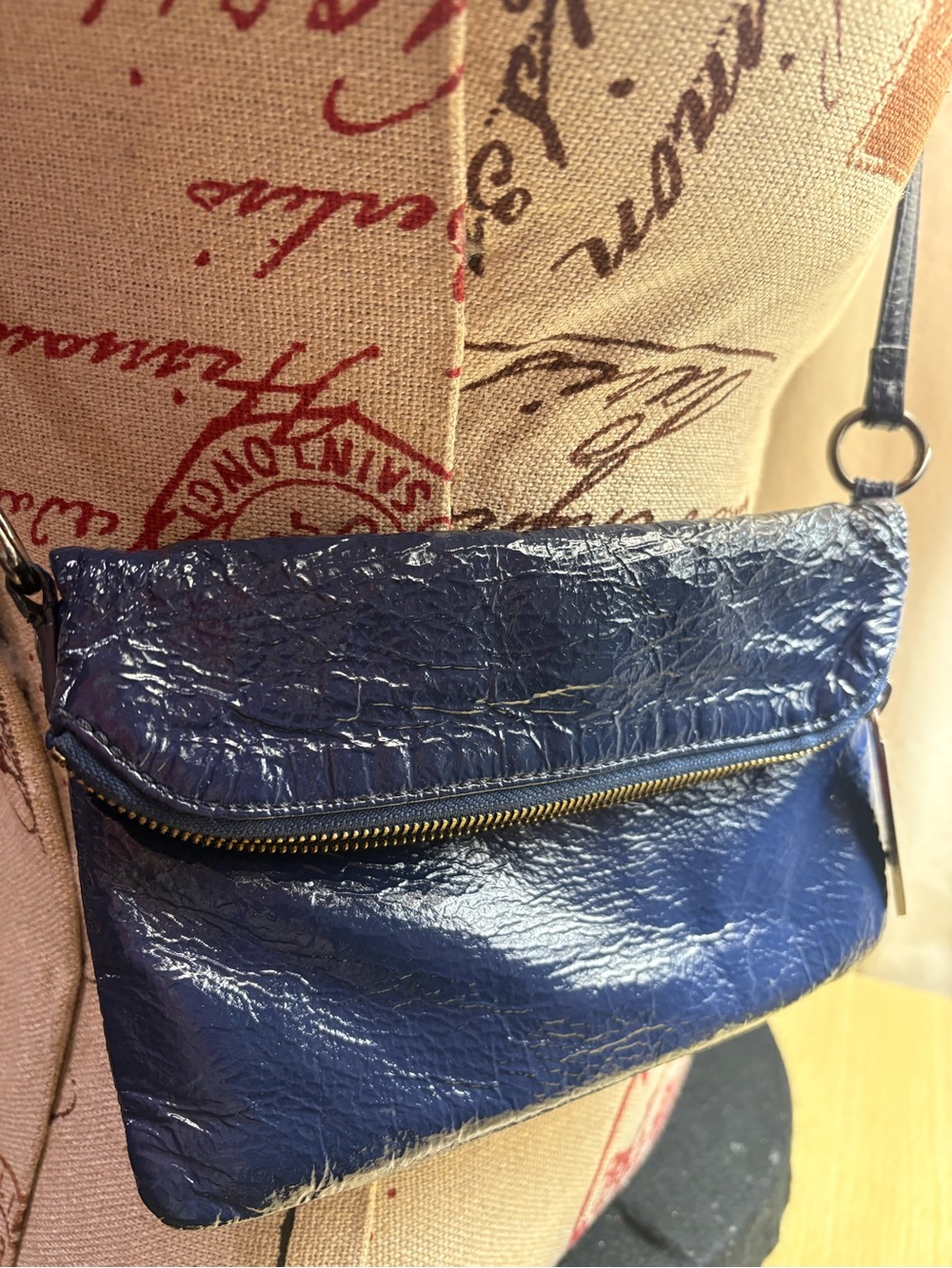 Hobo International Women’s Navy Blue Fold Over Crossbody Bag